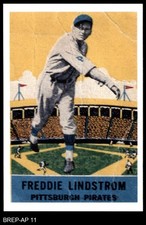1933 Delong Gum Reprint #11 Freddy Lindstrom Pirates HOF 8 - NM/MT