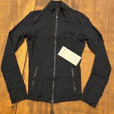 NWT Define Flock Full Length Jacket Nulu Zip Black - Polka Dot Pick Your Size