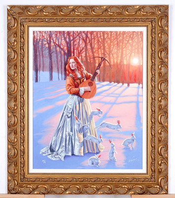 Michael Cheval ''Love Hunter II'' Artist Signed & #'d L.E. 344/450 Framed Dye Sub