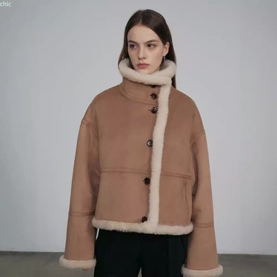 New Sheep Shearing Genuine Fur Coat Womens 2024 Winter Suede