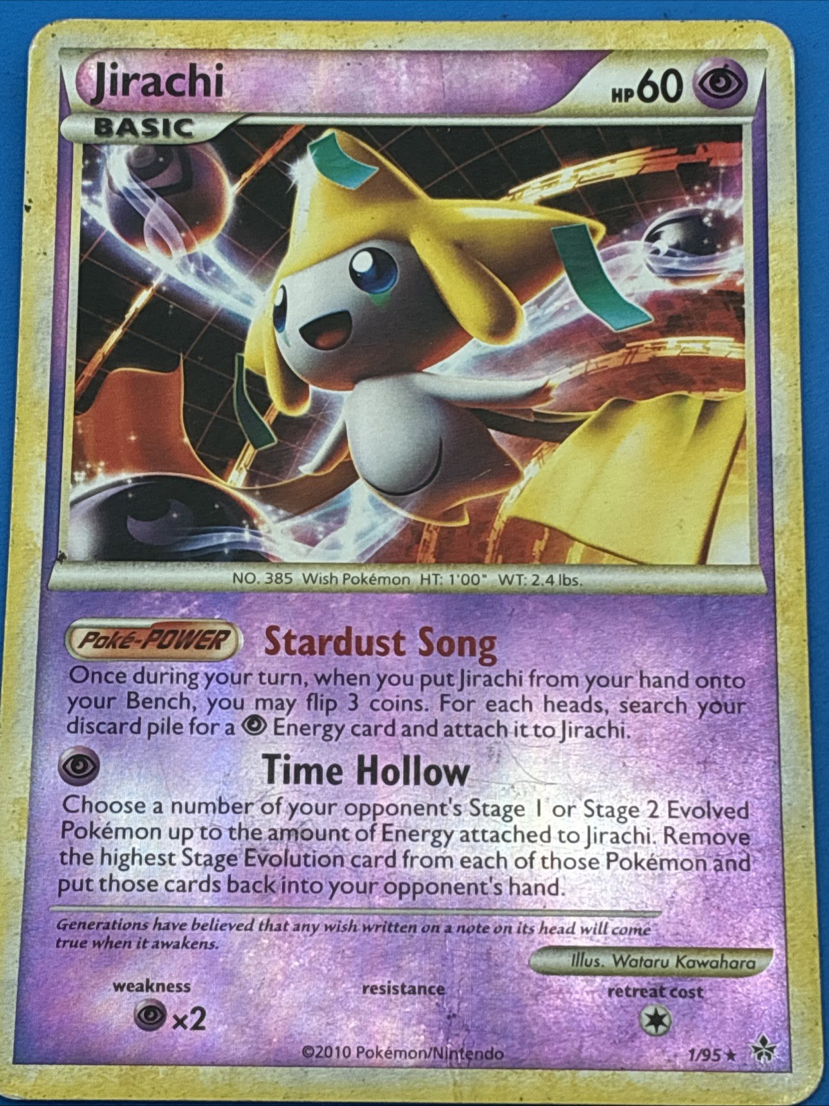 2010 Pokemon HeartGold & SoulSilver Unleashed Jirachi Reverse Holo #1/95