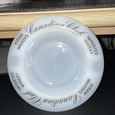 Hiram Walker's Canadian Club GLASS ASHTRAY Imported Whiskey made in the USA.