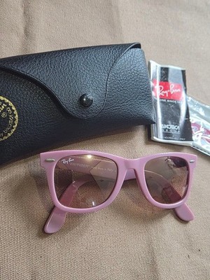 Rare Ray Ban RB2140 WAYFARER Sunglasses Pink with Case | eBay display picture 1