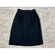 Lloyd New York Pencil Skirt Womens 10 Black Pleated High Waist Midi Made in USA