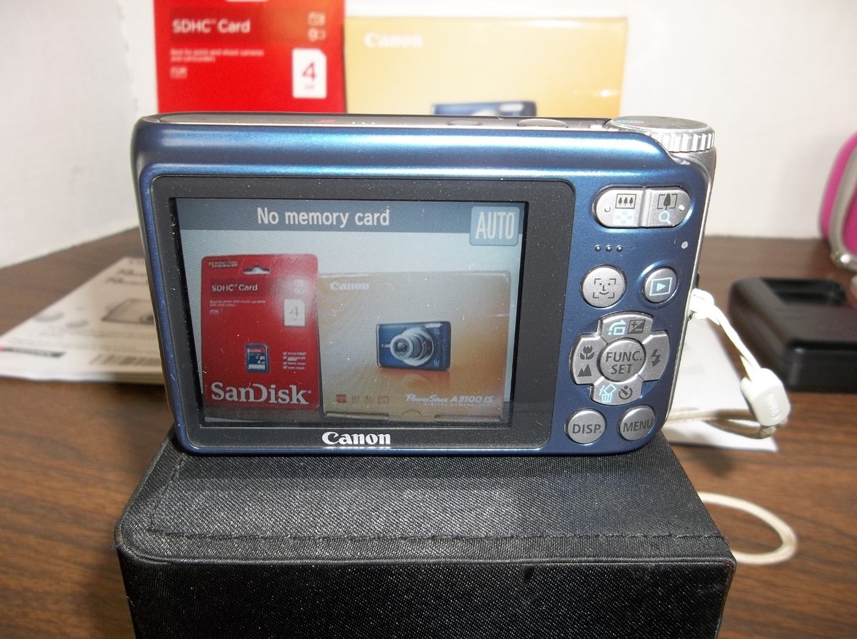 Canon PowerShot A3100 IS 12.1MP Digital Camera - Blue (4256B001