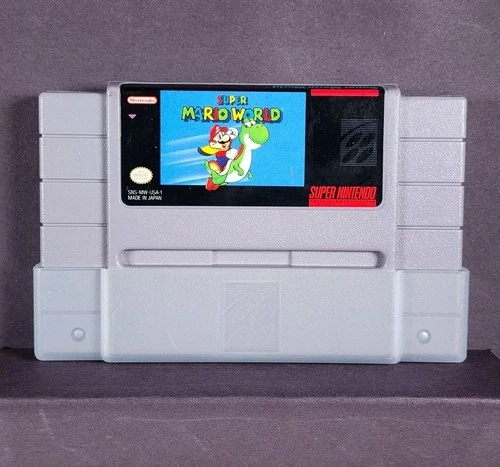 *REALLY NICE* Super Mario World Super Nintendo SNES CART - *TESTED* - FAST SHIP