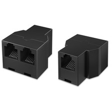 RJ12 6P6C 1 Female to 2 Female Telephone Line Splitters, Telephone Landline C...