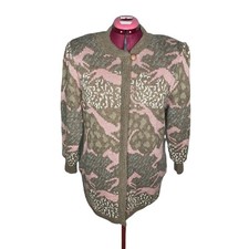 sweater coat dogs greyhound pink brown oversized cozy