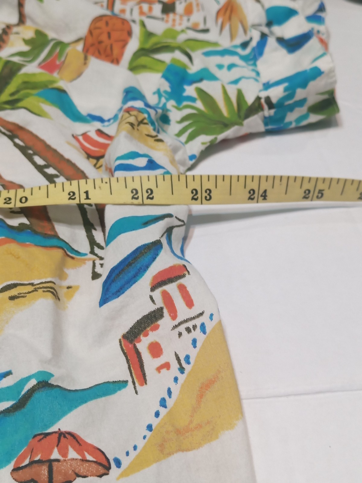 Button Up Blouse Collared Tropical Collared Cotto… - image 9