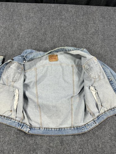 Vintage Levis Denim Jacket Mens Large Light Blue Wash Trucker 70507-4890 90s by Levi's, Size L, $54.13 - Photo 11