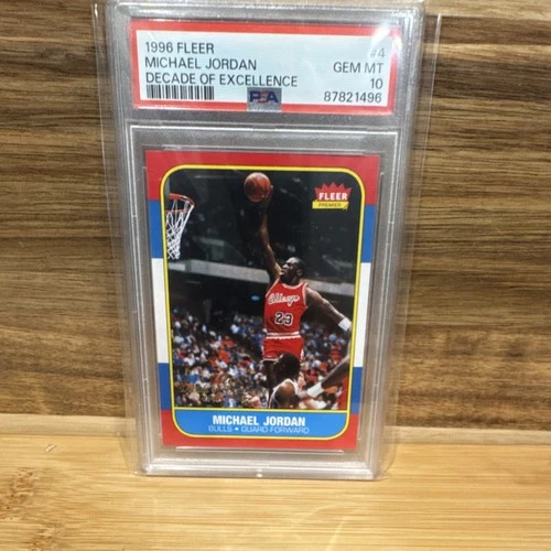 PSA 10 Michael Jordan Fleer 1996-97 Decade of Excellence #4 Bulls