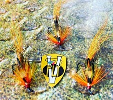 3 V Fly Signature Gold JC Alta Cascade ED Treble Salmon Flies sizes 6 or 8