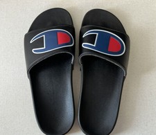 Champion IPO Big C Logo Slide Sandals -Black Men's Size 5 boys/7 women
