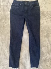 Judy Blue Jeans Women 15/32 Dark Wash Denim High Rise Skinny Raw Hem JB88703 DK