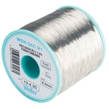 Image of 1 x Weller T0051388299 WSW SAC M1 96.5/3/0.5 Solder Wire 0.5mm 100g