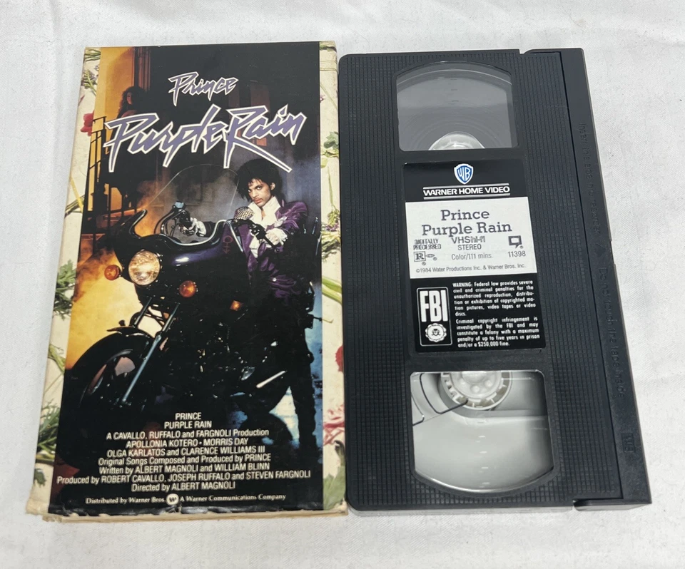 Purple Rain VHS Prince Warner 1st Edition 1984 Pop Rock Music  Foto 4 de 4