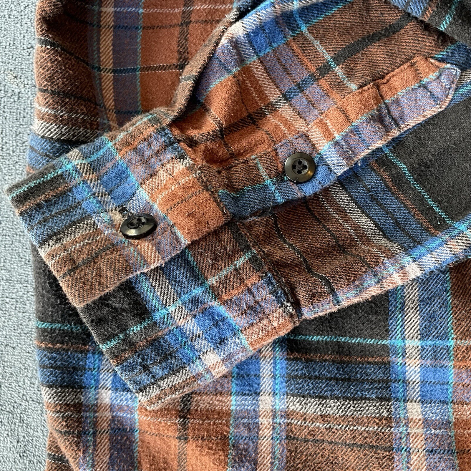 Elixir Long Sleeve Button Up Multicolor Plaid Col… - image 12