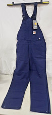 New Carhartt Overalls Mens 38 x 36 Navy FR Carpenter Bib Flame Resistant