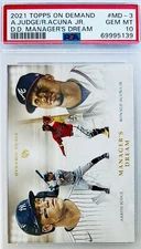2021 Topps Now On Demand Dynamic Duals Aaron Judge Ronald Acuna Mgr Dream PSA 10