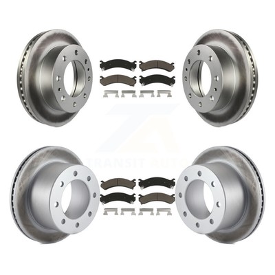 Coat Brake Rotors Ceramic Pad Front Rear Kit For Chevrolet Silverado 3500 HD GMC