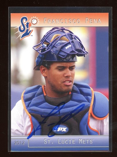Tarjeta firmada por Port St Lucie Francisco Pena 2012 autógrafo automático Orioles Royals - Imagen 1 de 1