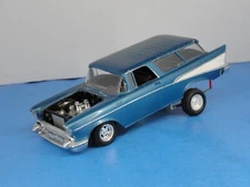 Vintage Model Kit 1957 Gasser Chevy Bel Air Wagon Rod BUILT 1/25
