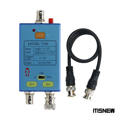 Differential Probe 1X/10X/100X Oscilloscope Bandwidth to Amplify Weak Signals