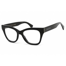 Gucci Women's Eyeglasses Black Plastic Cat Eye Shape Full Rim Frame GG1133O 001