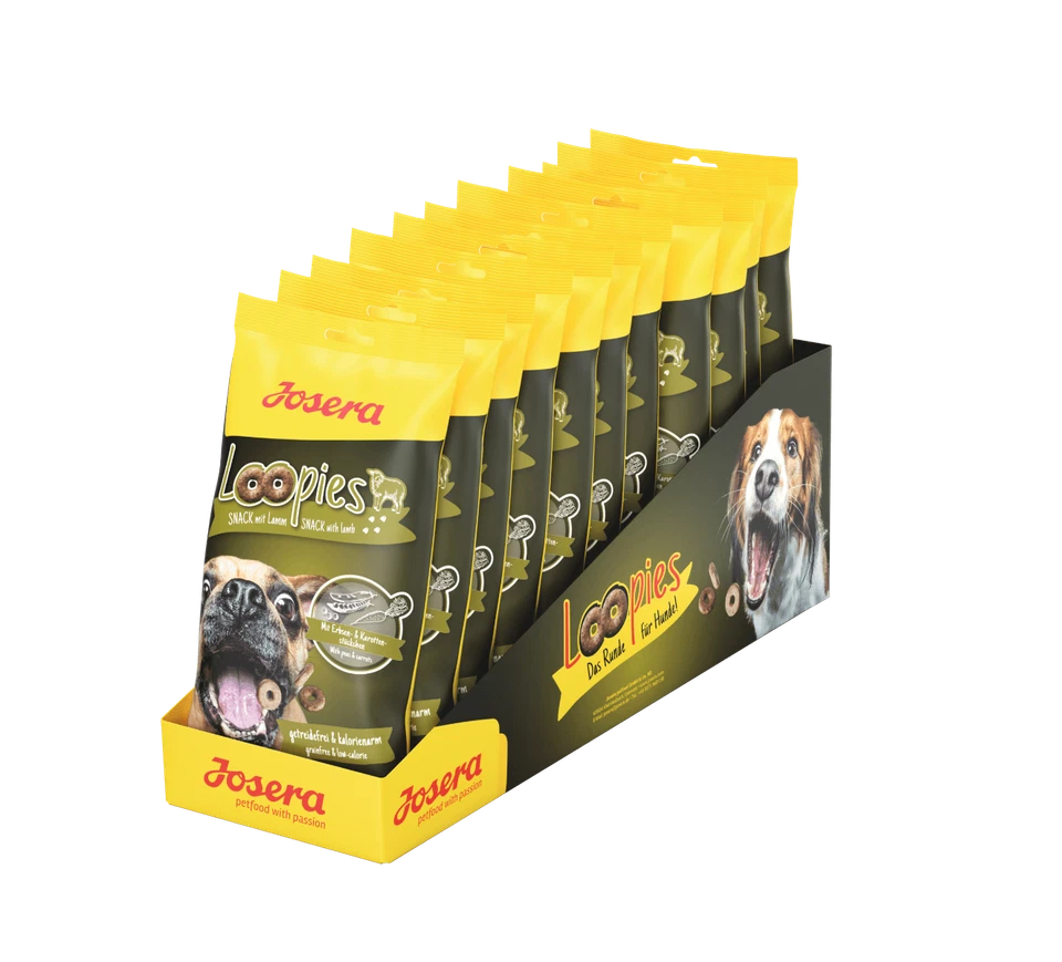 JOSERA Loopies mit Lamm (11 x 150g) | getreidefreie Hundeleckerlis | wenig Fett