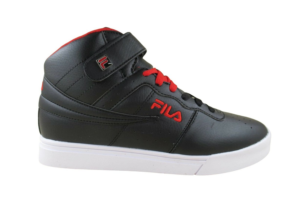 Fila MENS Vulc 13 Retro Mid Top Black Red White Athletic  display picture 3