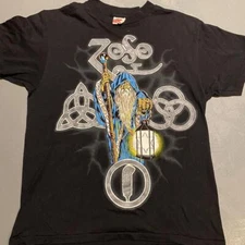 Led Zeppelin rock band graphic short sleeve black shirt men women KV20382