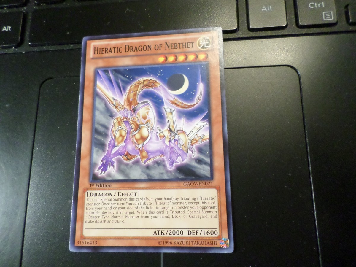 Yu-Gi-Oh! Karte – Hieratic Dragon Of Nebthet (GAOV-EN021), Galactic Overlord, 1st Edition