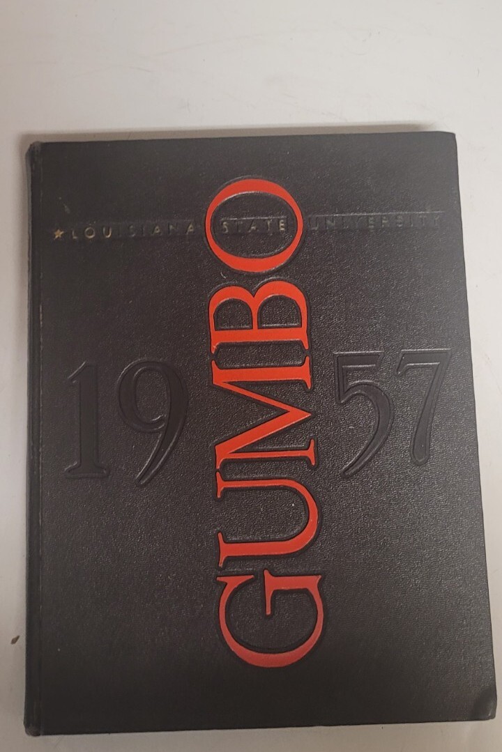 1957 LSU Louisiana State University GUMBO Anuario BBALL COACH HARRY RABENHORST