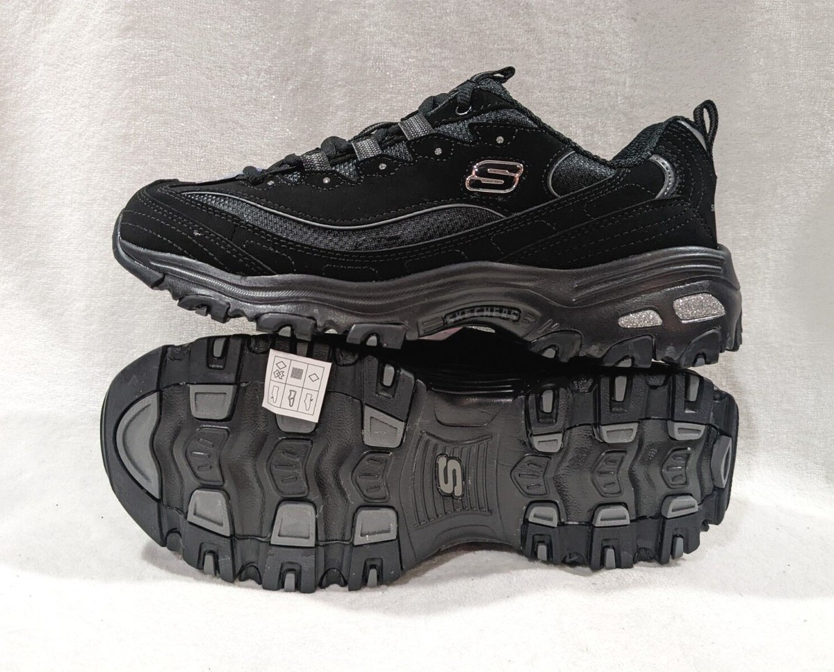 Skechers D'Lites Biggest Fan Black Women's Sneakers - Size 7