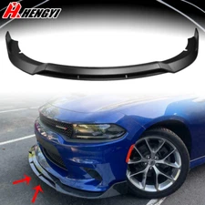 For Dodge Charger 15-23 SRT-Style Matte Black Front Bumper Splitter Spoiler Lip