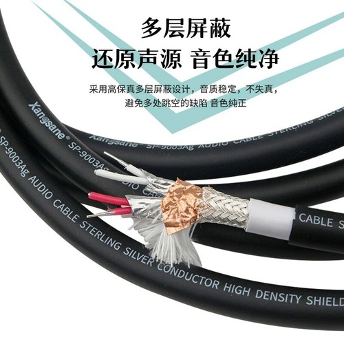 Hi-End argento puro 9 mm 6n4x0,5 mm cavi altoparlanti amplificatore lettore CD cavo interconnettore - Foto 6 di 12
