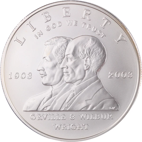 2003 Wright Brothers First Flight Centennial Silver Dollar Coin with Box & COA - Image 2 of 3
