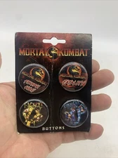 Mortal Kombat Lot of 4 New Buttons Ata-Boy 2011