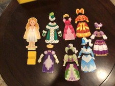 Melissa Doug Wooden Magnetic Dress-Up Princess Elise doll play set toy