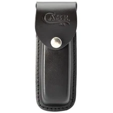 CASE XX KNIFE SHEATH - LARGE BLACK LEATHER SHEATH #52235 with CASE XX LOGO