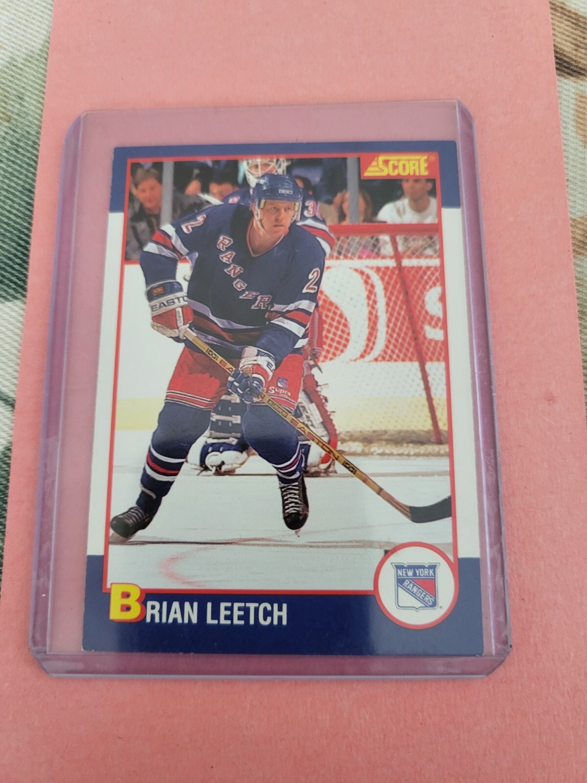 1991-92 Score Kellogg's # 8 BRIAN LEETCH NEW YORK RANGERS