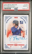 2022 Onyx Vintage AUTOGRAPH Blue Ink PEYTON STOVALL Arkansas Haughton LA PSA 10