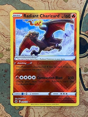 Pokemon Card TCG - Radiant Charizard 020/159 Radiant Rare Crown Zenith Near Mint