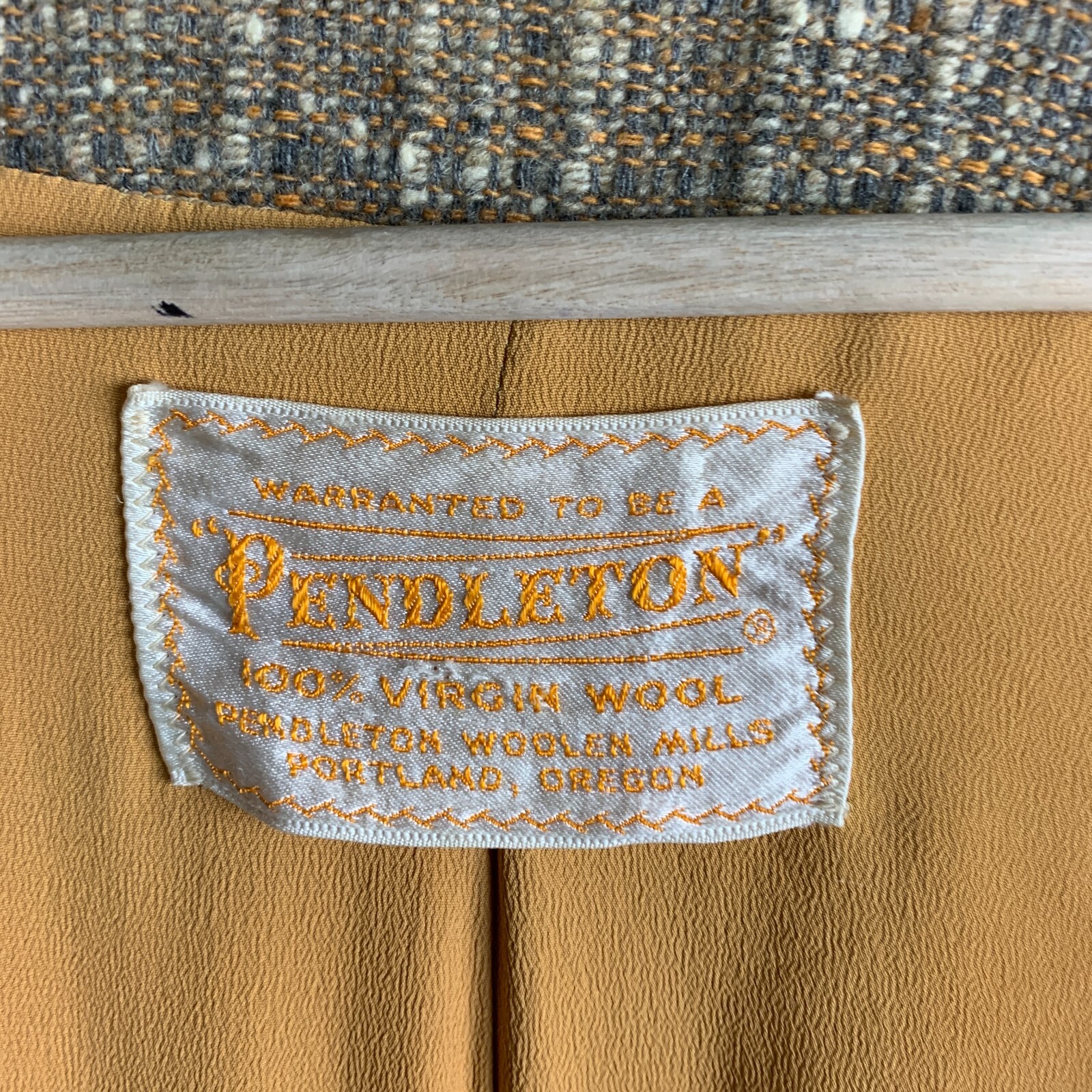 Pendleton Vintage Jacket Tan Multi Collared Doubl… - image 8