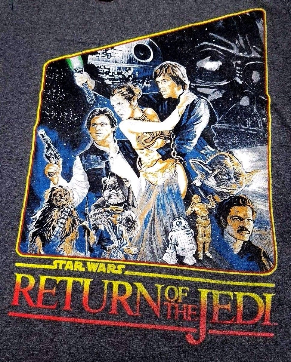 Camiseta para hombre Star Wars El Retorno del Jedi Luke Princess Lea Han Solo Chewbacca