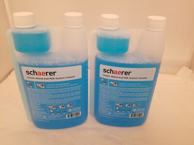 LOT OF 2 Schaerer Steam Wand and Milk System Cleaner 1 Liter Bottle 12-MAB-SU1DN