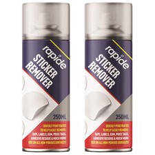 2 x Rapide Sticker Gum and Goo Remover Spray Adhesive Tape Tags Labels 250ml