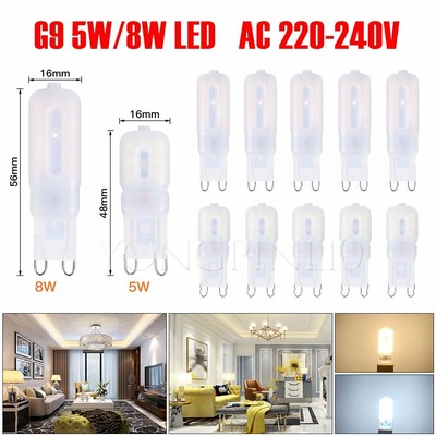 10x Dimmable G9 5w 8w Mini Led Light Bulb Capsule Chandelier