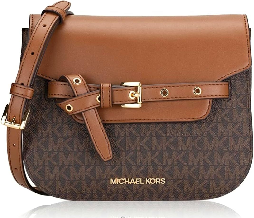 Michael Kors EMILIA SM SADDLE XBODY 35S2GU5C1B BROWN | eBay