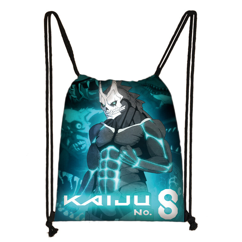 Mochila Anime Kaiju No.8 con Cordón Gran Capacidad Senderismo Bolsas de Viaje Bolsa de Gimnasio